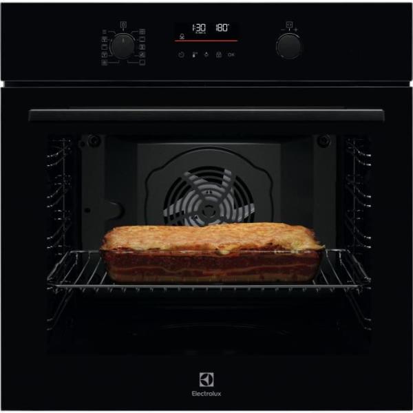 Four encastrable - Pyrolyse - Chaleur tournante pulsée - ELECTROLUX - EOF6P46Z - Noir - Porte froide - 59,4 x 59,6 x 56,9 cm