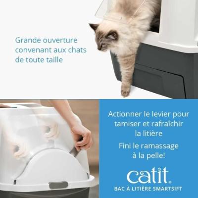 Bac à litière pour chat Catit Maison de toilette - Smartsift