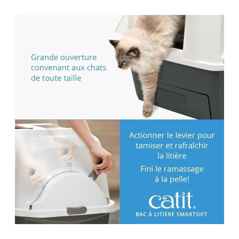Bac à litière pour chat Catit Maison de toilette - Smartsift