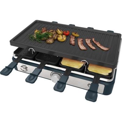 Appareil à raclette rectangulaire - LITTLE BALANCE - Maxi Grill & Cheese - Meuuh / poivre - 8 pers