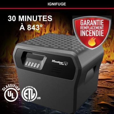 Caisse de Sécurité Anti-feu - MASTER LOCK - 18,5L - Combinaison Electronique