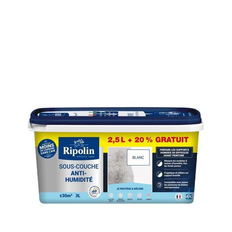 Sous-couche Anti Humidité Ripolin: Préparez vos supports humides - 60cm x 37cm x 24cm