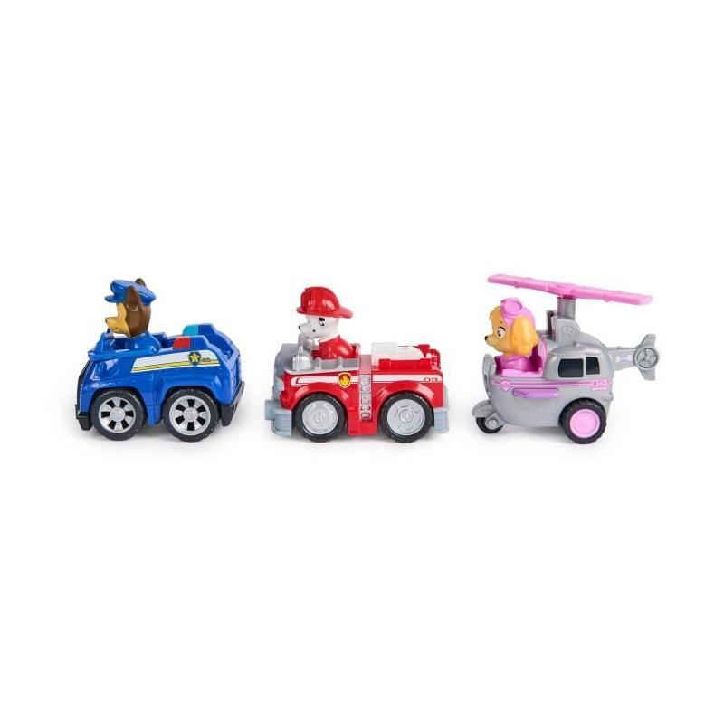 Pack de 3 véhicules rétro friction La Pat' Patrouille - Figurine miniature