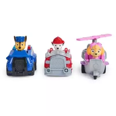Pack de 3 véhicules rétro friction La Pat' Patrouille - Figurine miniature