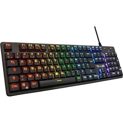Clavier Gamer Ultra Low Profile - KEYZ PLATINIUM Mécanique (Switch Rouge)