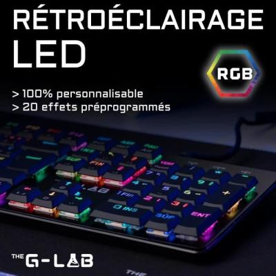 Clavier Gamer Ultra Low Profile - KEYZ PLATINIUM Mécanique (Switch Rouge)