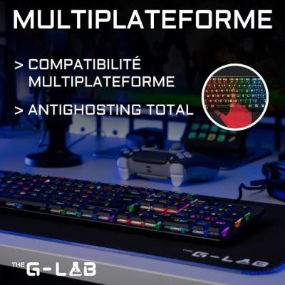 Clavier Gamer Ultra Low Profile - KEYZ PLATINIUM Mécanique (Switch Rouge)