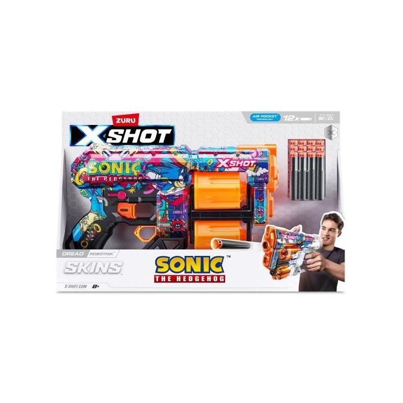 Lanceur de fléchettes X-SHOT Dread SONIC - Double canons rotatifs - Capacité 12 fléchettes
