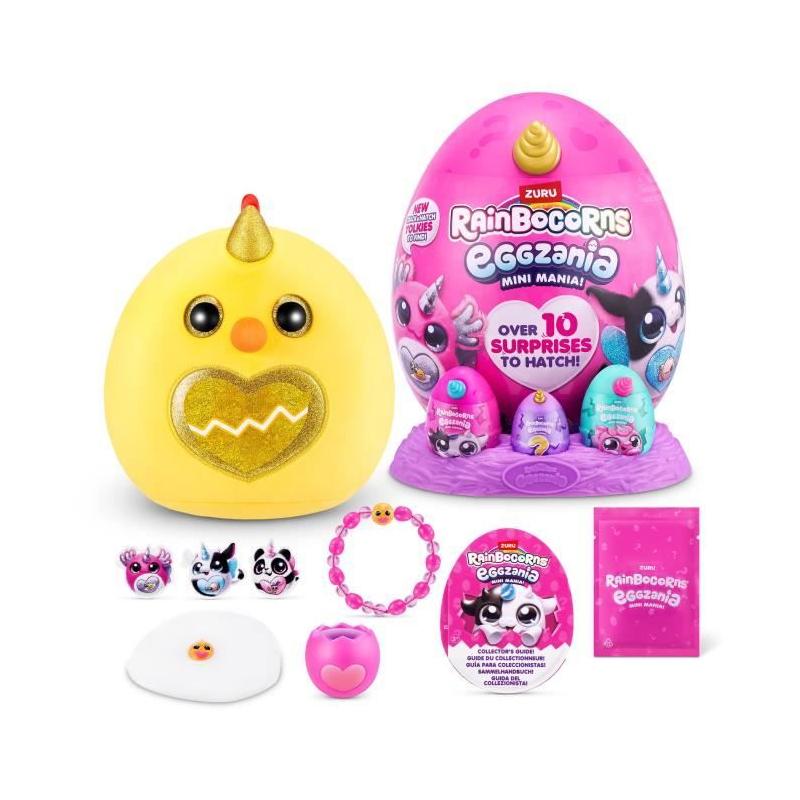 Peluches surprises ZURU - Eggzania Mini Surprise S1 - 10 surprises - 6 modèles - Moelleuse