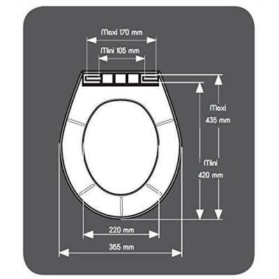 Abattant WC Blanc en Polypropylène - Compact et Pratique
