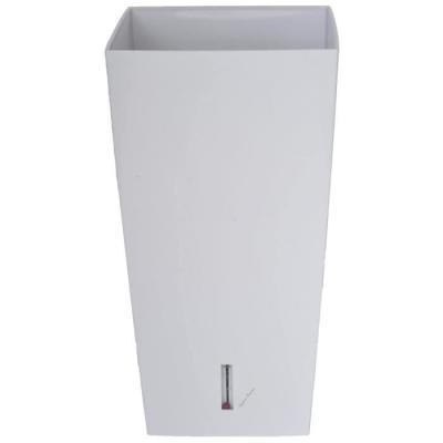 Pot de fleurs carré Eva New - 28 x 28 x H 52 cm - Blanc