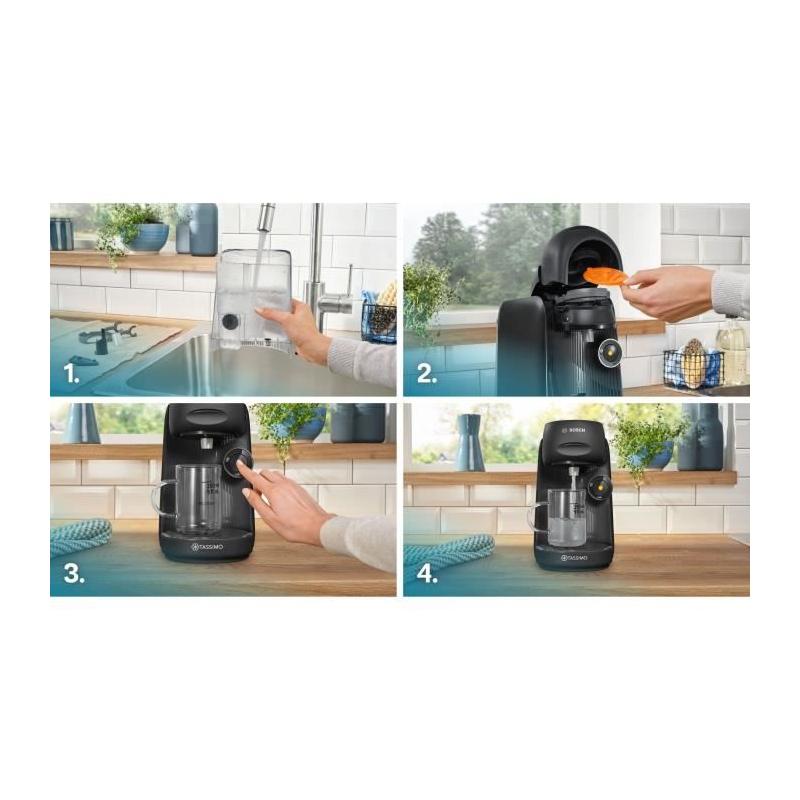 Machine à café multi-boissons Bosch Tassimo T16 Finesse noir - 1400W