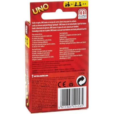 Jeu de Cartes pour Enfants Uno Junior - Dès 3 ans - Facile et Amusant