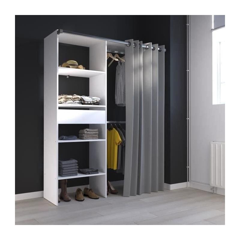 Dressing ARTIC avec rideau blanc - Made in France