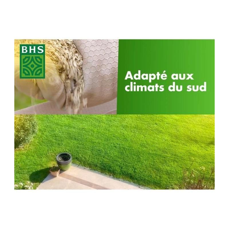 Gazon Rustique Sud - 10kg | Fétuque élevée | Résistant & Homogène