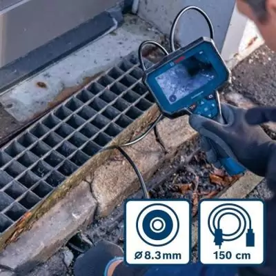 Caméra d'inspection Bosch Professional GIC 12V-4-23 C - Idéale pour détecter les matériaux