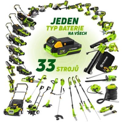 Tondeuse sans fil FIELDMANN - 20V - Coupe 37 cm - Hauteur max 75 mm