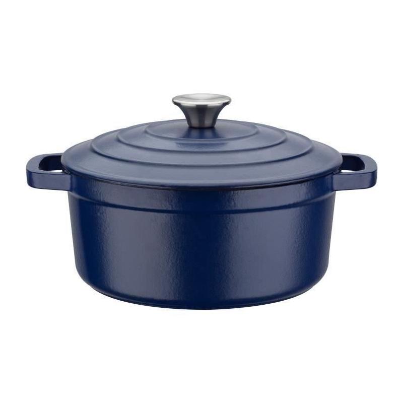Faitout Fonte d'acier Bleu 20 cm - Tous feux dont induction