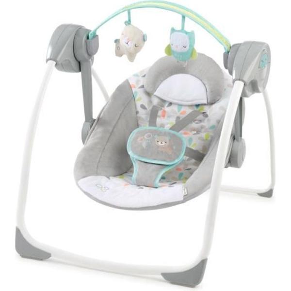 INGENUITY Transat bébé balancelle électrique pliable - Foret - Arche, jouets amovible, réglages balancement, minuterie, incl