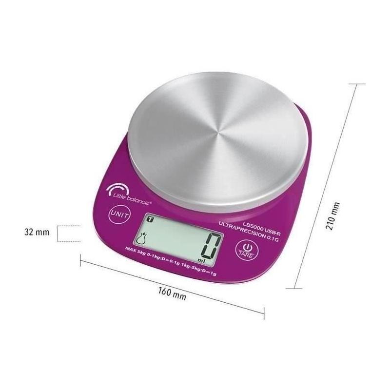 Balance culinaire LB 5000 Pro Inox 5.1 - Ultra précision - Réparable
