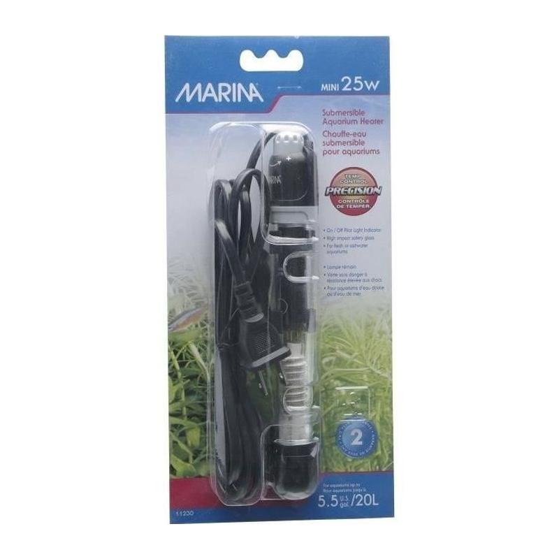 Chauffage d'aquarium MARINA 25W - Compact et efficace