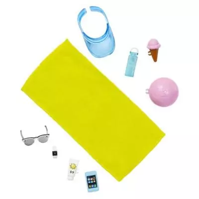 Poupée Barbie-Ken Blonde: Short de Bain et Accessoires Plage