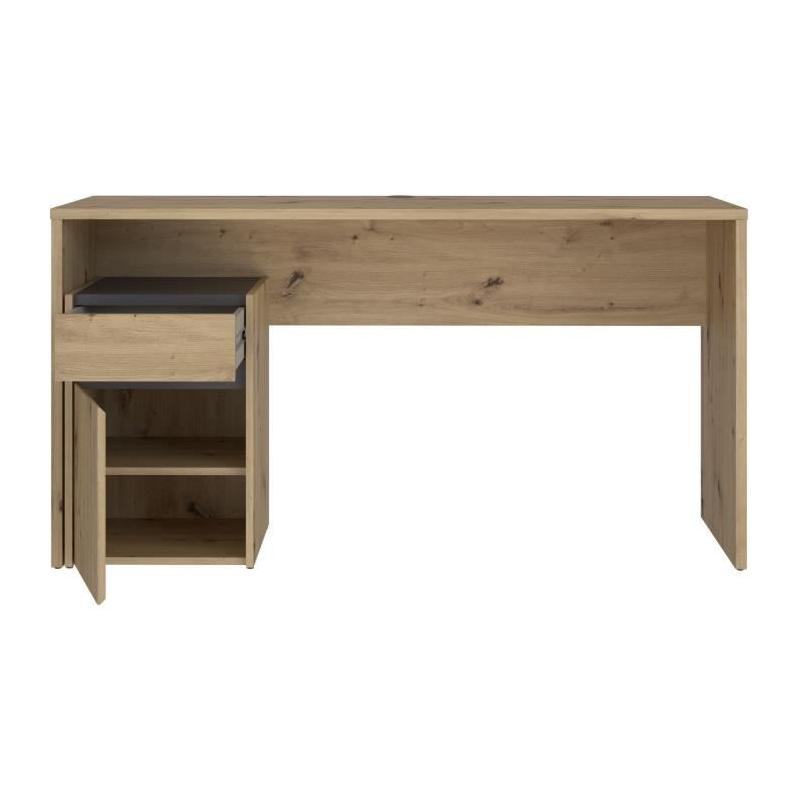 Bureau MODULTRICK Chene/Gris foncé - 140 x 52,7 x 72,5 cm