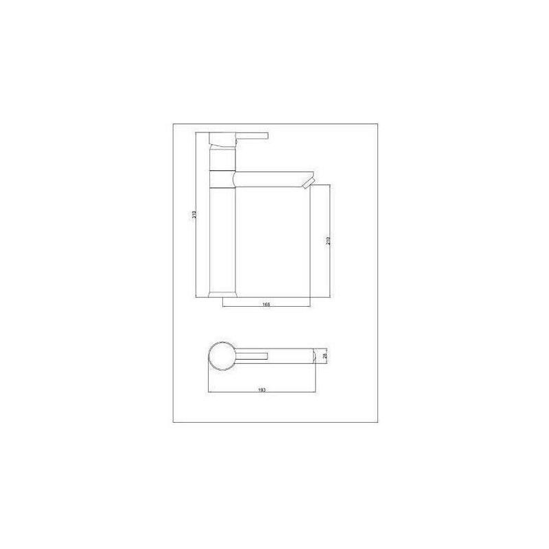 Mitigeur lavabo haut ROUSSEAU DOVER avec Eco-stop - Chrome