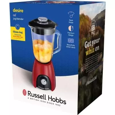 Mélangeur RUSSEL HOBBS Desire Rouge - 650 W - 2 vitesses + Pulse
