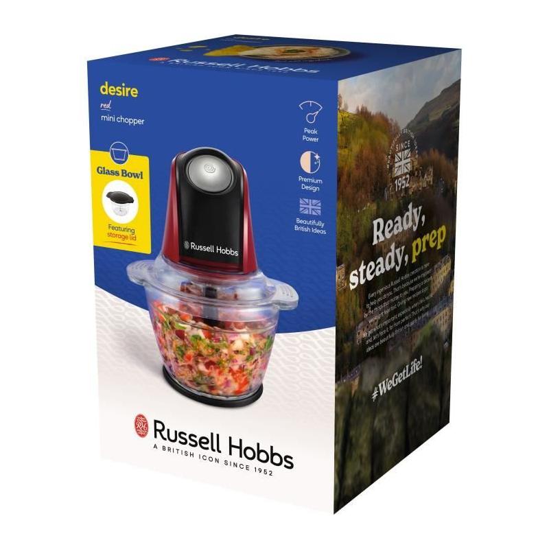Hachoir électrique RUSSEL HOBBS Desire Rouge - 200 W - 1 L