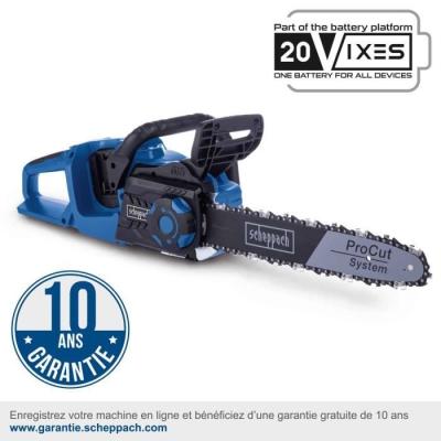 Tronçonneuse sans fil SCHEPPACH 20V IXES - Coupe 20cm