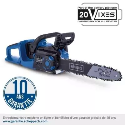 Tronçonneuse sans fil SCHEPPACH 20V IXES - Coupe 20cm