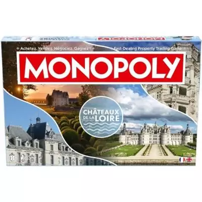 Découvrez le MONOPOLY Chateaux de la Loire - Jeu de société pour des heures de jeu passionnantes!