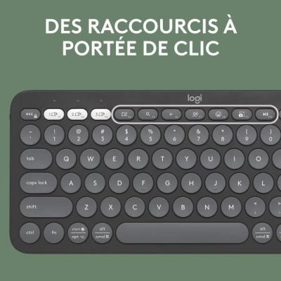 Clavier Logitech Pebble Keys 2 K380s - Bouton Easy-switch - Noir