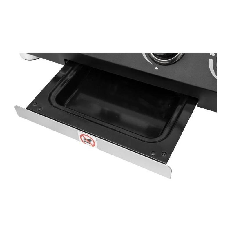 Plancha à gaz COOKING BOX PALMA - 4 feux - Noir - 70 x 55 x 29 cm