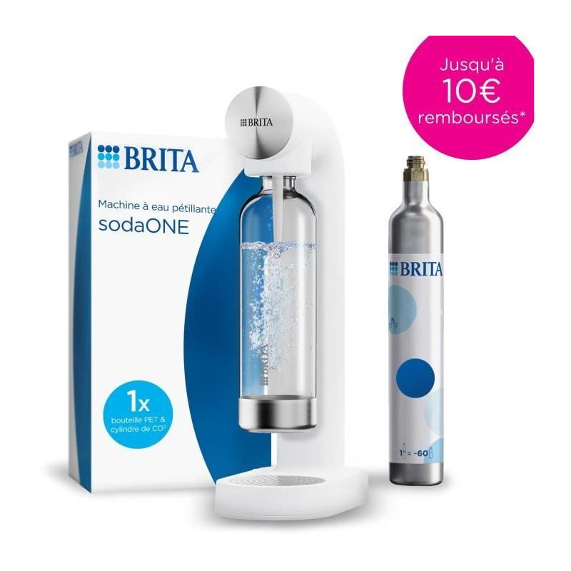 Machine à eau pétillante BRITA sodaONE blanche - Gazéifiez votre eau à la maison !