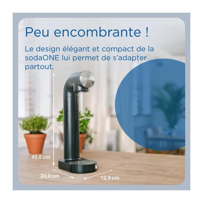 Machine à eau pétillante BRITA sodaONE blanche - Gazéifiez votre eau à la maison !