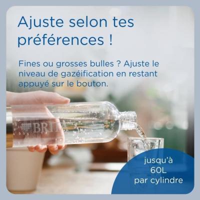Machine à eau pétillante BRITA sodaONE blanche - Gazéifiez votre eau à la maison !