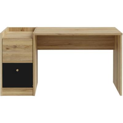 Bureau COXIM Chêne/Noir - Compact et Élégant