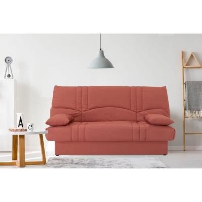 Banquette clic clac 3 places - Tissu Terracotta - Style contemporain