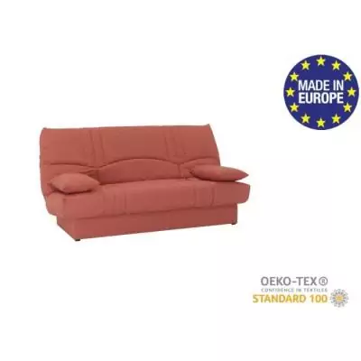 Banquette clic clac 3 places - Tissu Terracotta - Style contemporain Banquette clic clac 3 places - Tissu Terracotta - Style contemporain