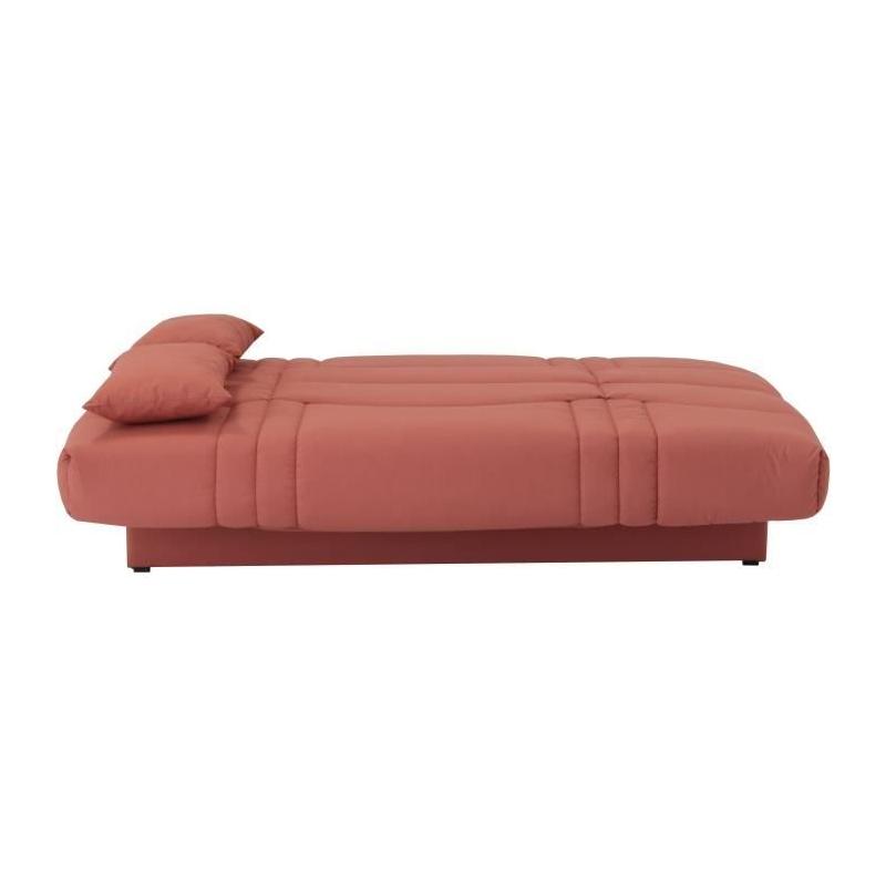 Banquette clic clac 3 places - Tissu Terracotta - Style contemporain
