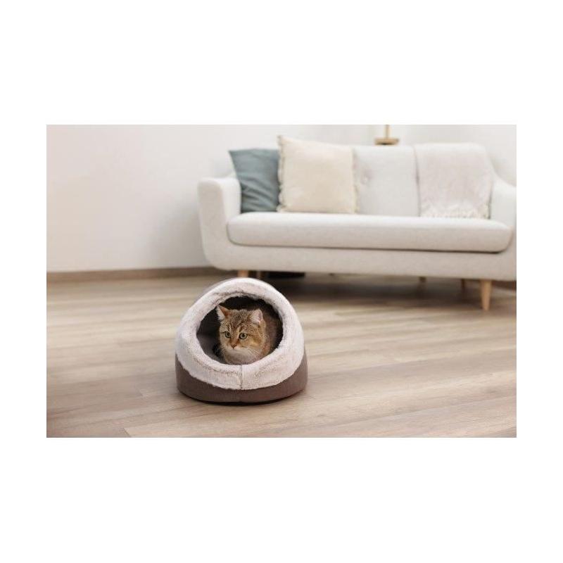 Igloo pour chats JANA - Confortable et stylé - Marron