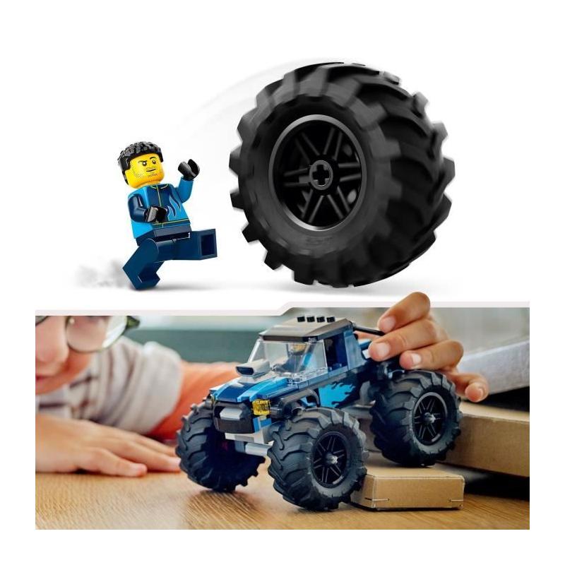 LEGO 60402 City Le Monster Truck Bleu - Jouet Camion Tout-Terrain Fun!