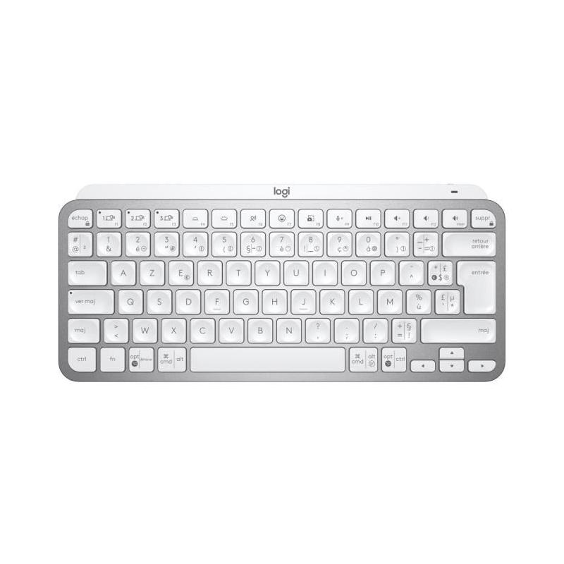 Clavier Logitech MX Keys Mini - Sans fil - Rétroéclairé - Gris clair