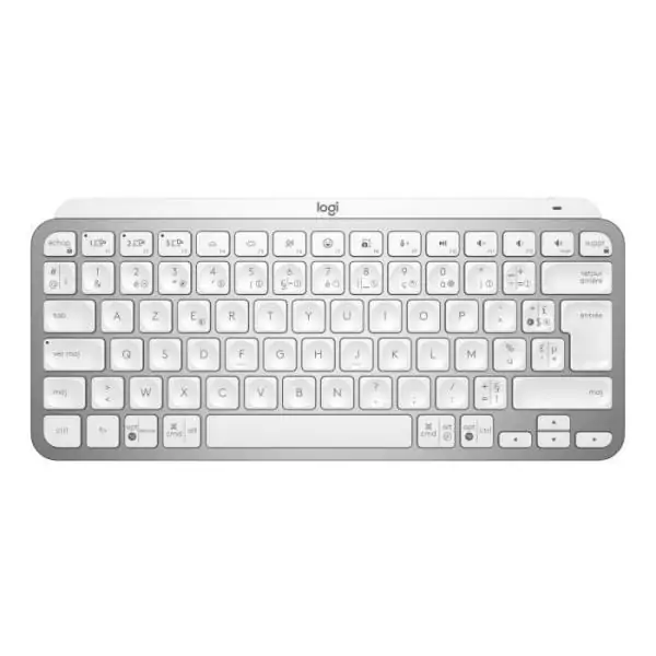 Clavier - Sans fil - Logitech - Mx Keys Mini - Rétroéclairé - AZERTY - Gris clair