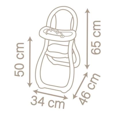 Chaise haute pour poupon Smoby - Fabriqué en France