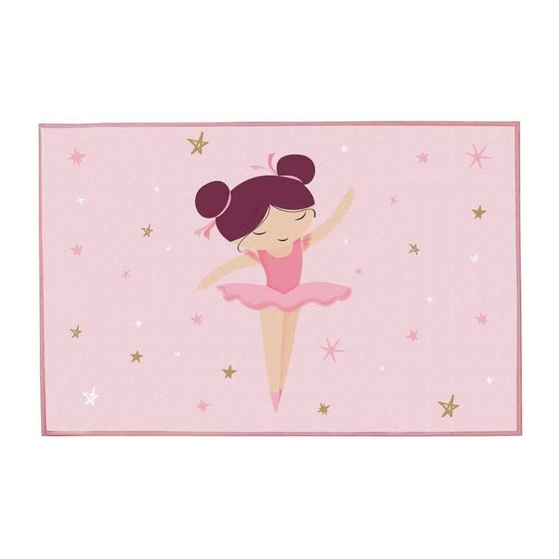 Tapis FUN HOUSE Danseuse Ballerine Rose 120 x 80 cm - Enfant