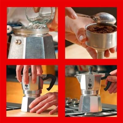 Cafetière Italienne BIALETTI - Moka Express Aluminium - 4 Tasses