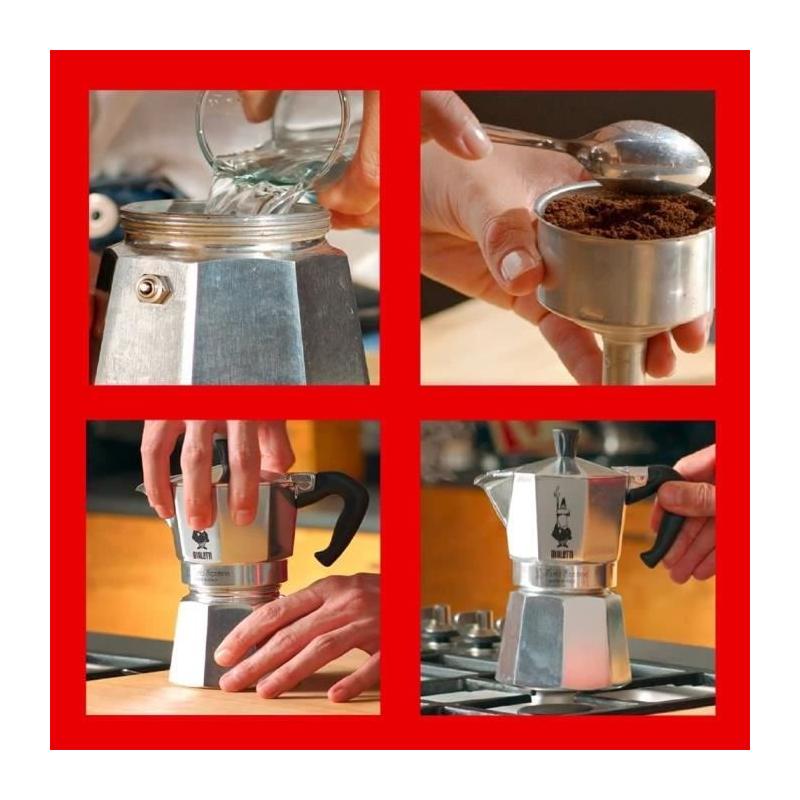 Cafetière Italienne BIALETTI - Moka Express Aluminium - 4 Tasses